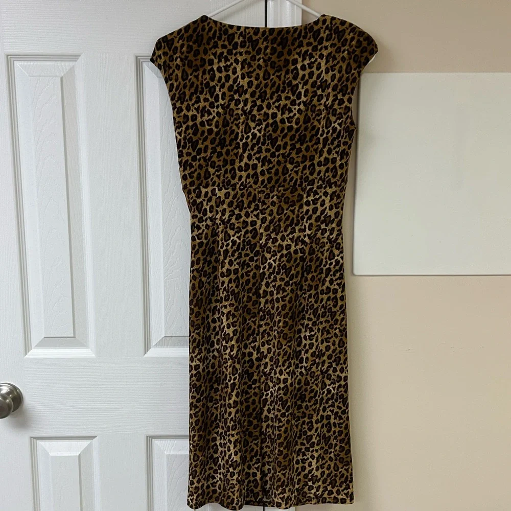 Lauren Ralph Lauren Leopard Print Faux Wrap Dress - Picture 5 of 5